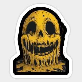 Melting Yellow Smiley Face Sticker